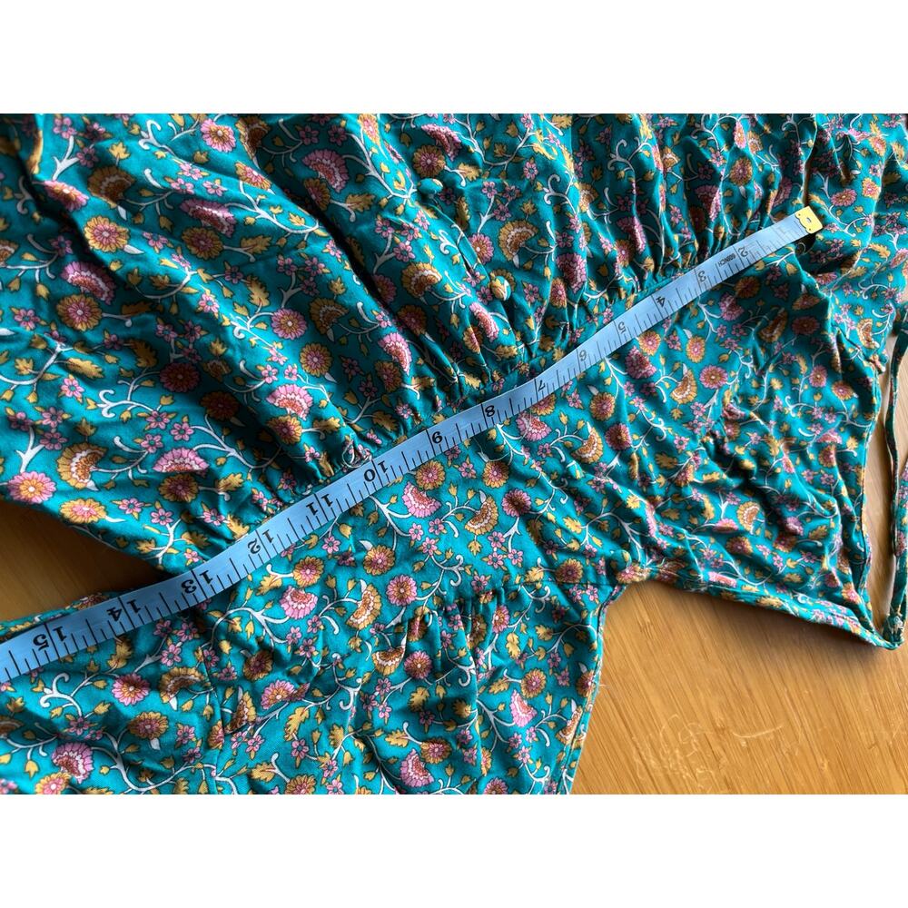 Stylish SHEIN V-Neck Ditsy Floral Tie Back Rayon Dress S - Picture 6 of 10